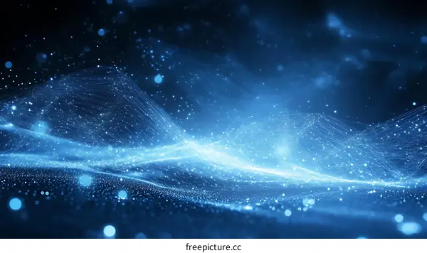 Abstract Digital Network Landscape Illustration