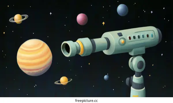 Space Telescope Viewing Planets