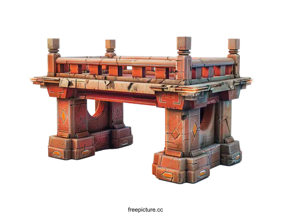 [Transparent Background PNG]Futuristic bridge illustration