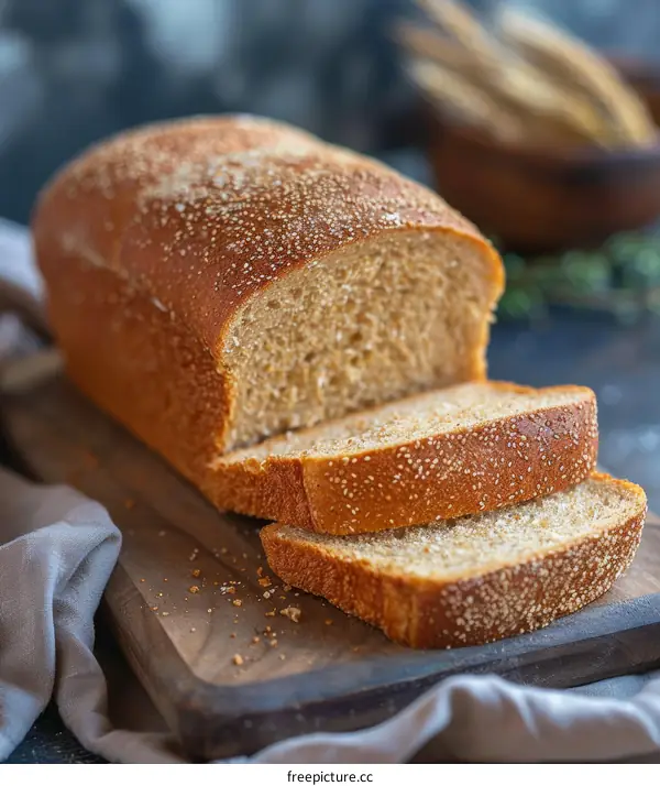 Golden Brown Freshly Baked Loaf of Bread