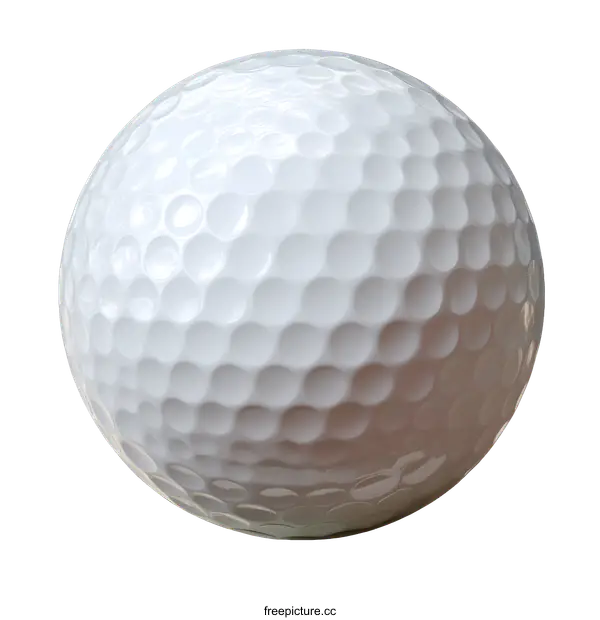 [Transparent Background PNG]White Golf Ball on a Plain Background