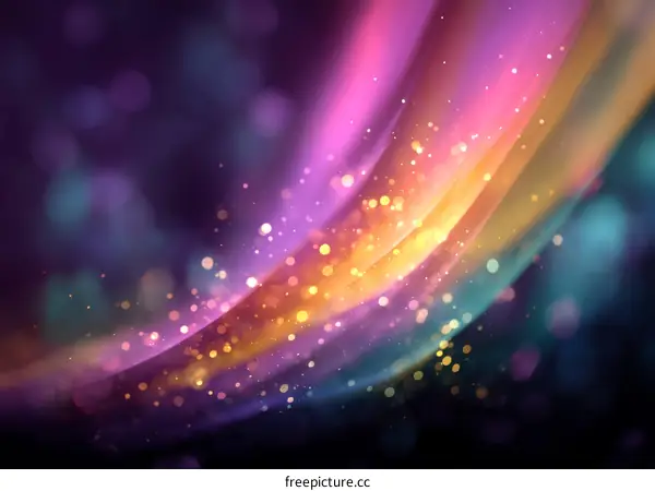 Abstract Colorful Gradient Background with Sparkling Particles