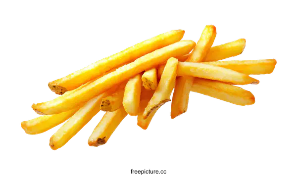 [Transparent Background PNG]Delicious French Fries in Motion