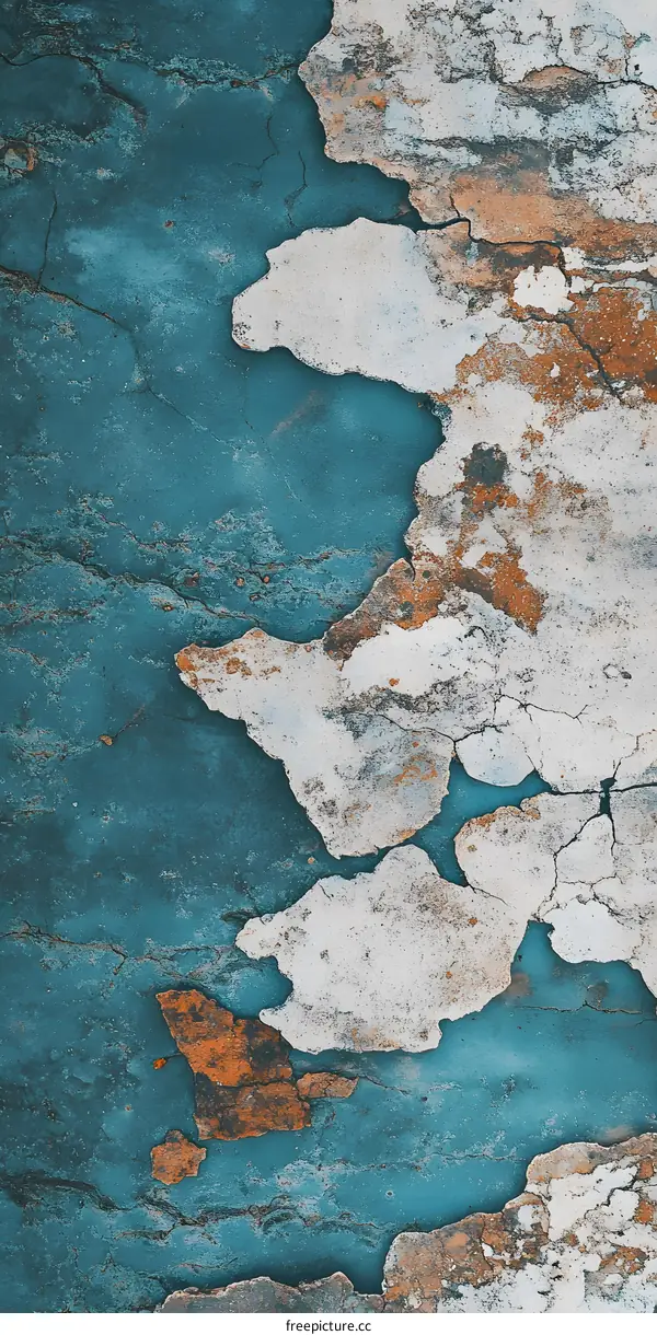 Abstract Blue and White Wall Texture