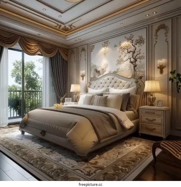 Luxury Bedroom Interior Design Illustration