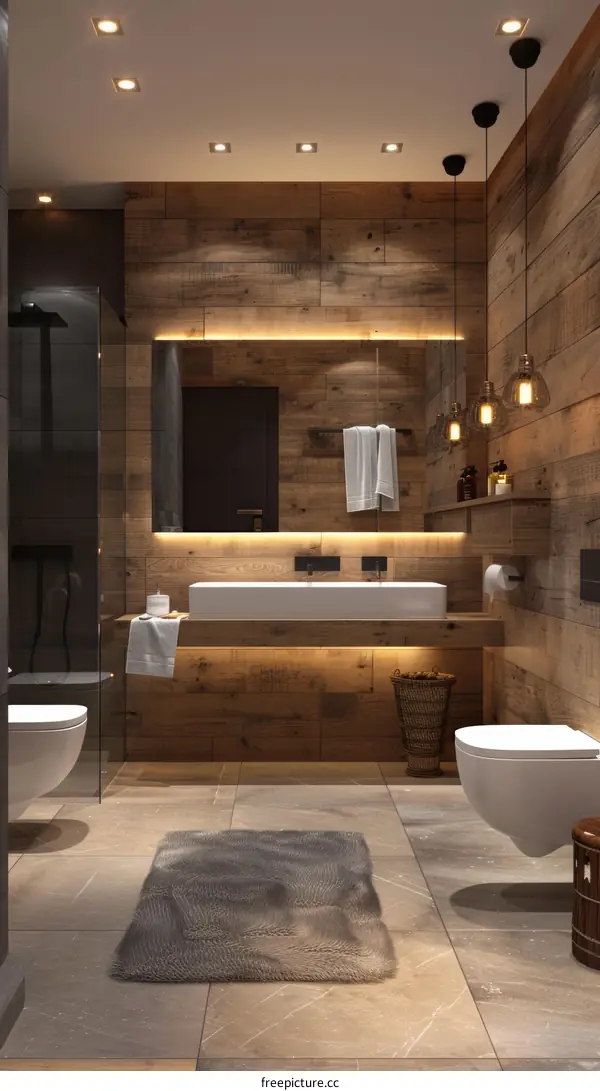 Modern Rustic Bathroom Interior Design