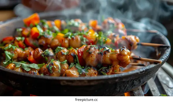 Grilled Chicken Skewers with Vegetables: Healthy and Delicious