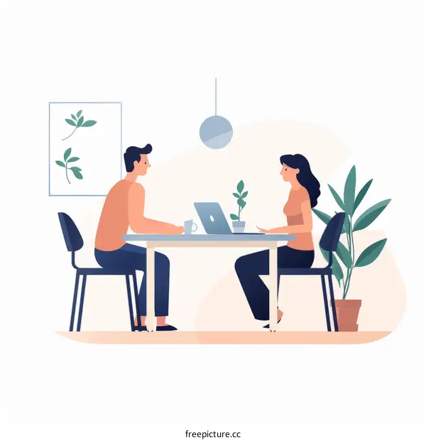 Couple Talking at Home