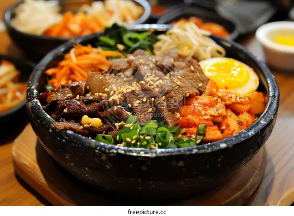 Dolsot Bibimbap: Korean Traditional Stone Bowl Rice