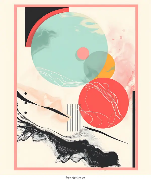 Abstract Geometric Art Design with Circles