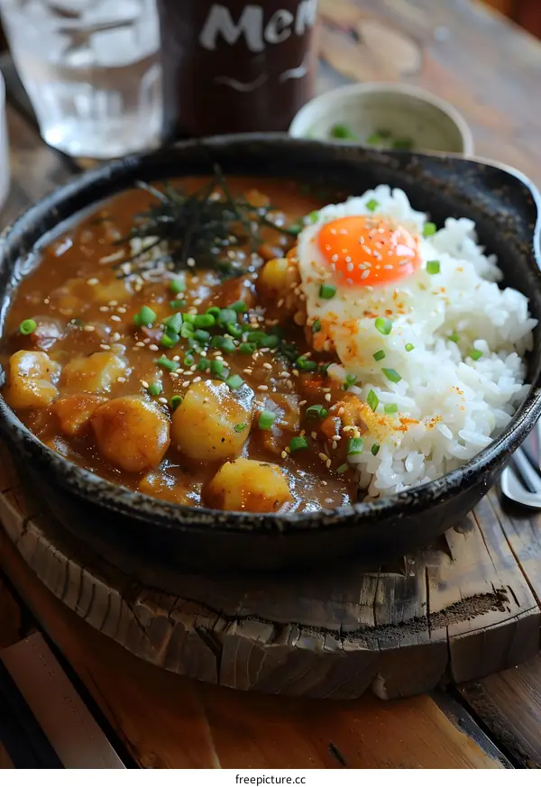 Japanese food curry with rice