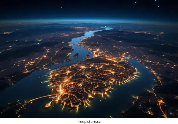 A panoramic view of Istanbul, Turkey, showcasing the Bosphorus and the Marmara Sea