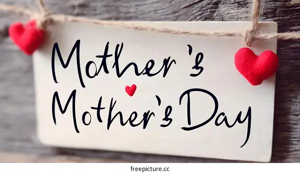 Mothers Day Greetings on a Card