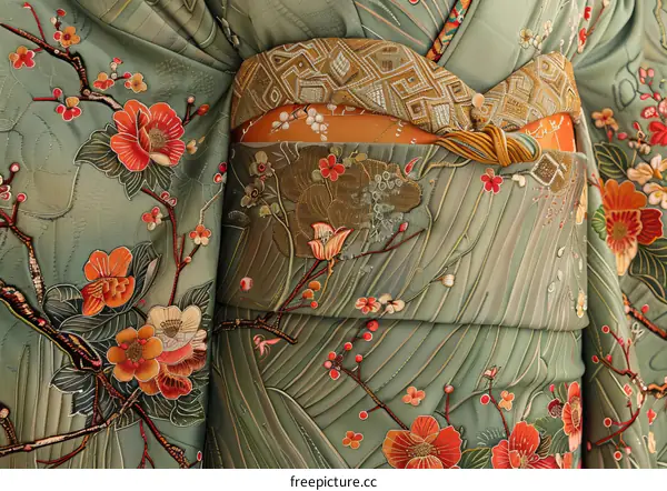 A kimono with a floral pattern