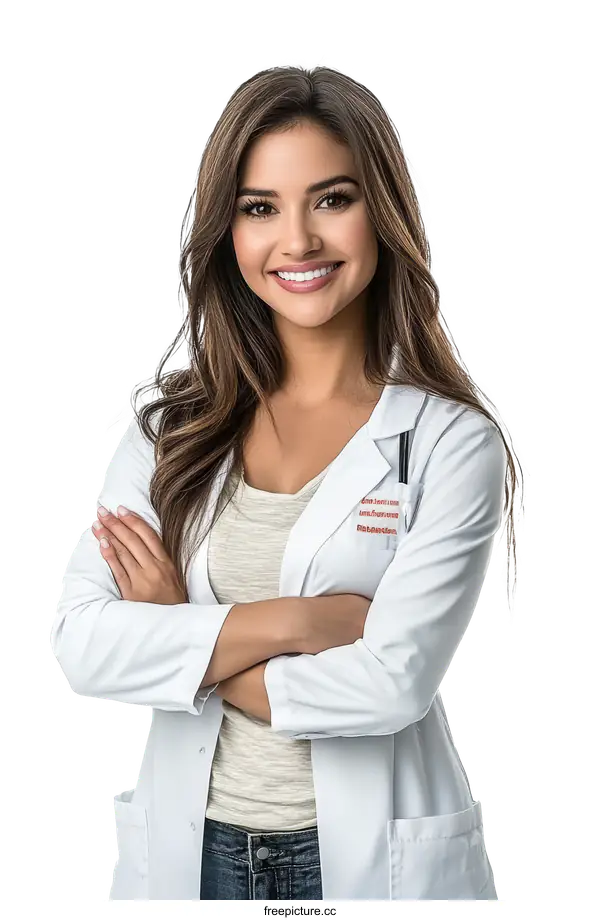 [Transparent Background PNG]Female Doctor Portrait Professional Medical Image