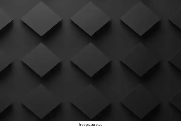 Abstract Geometric Pattern of Black Squares