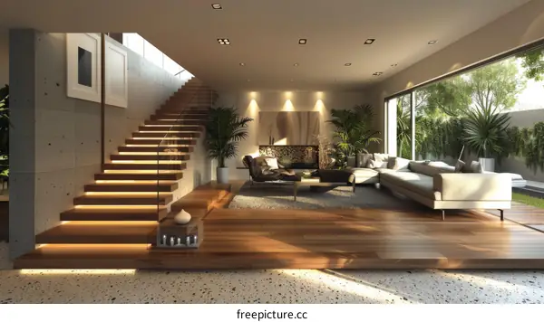 Stairway to Heaven: A Modern Home with a Tropical Twist