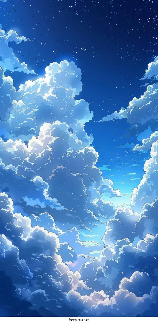 Blue sky and white clouds