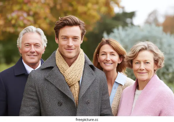 Portrait of a Multigenerational Family Outdoor