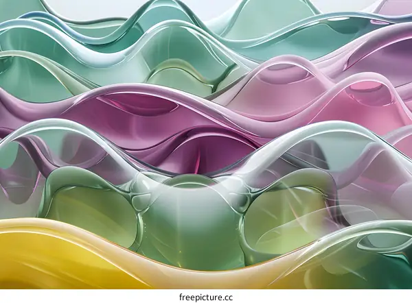 Abstract Glass Waves Background