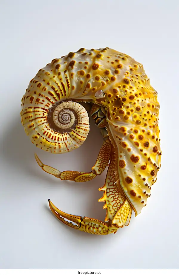 Golden Hermit Crab in Shell