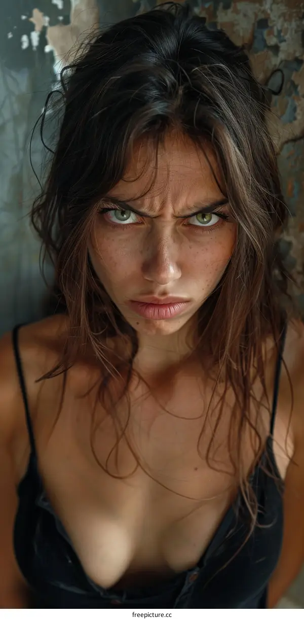 Close Up Portrait of a Caucasian Woman