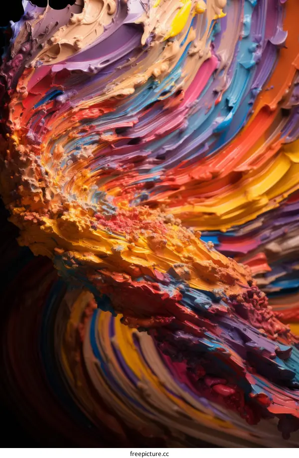 Vibrant Abstract Oil Painting