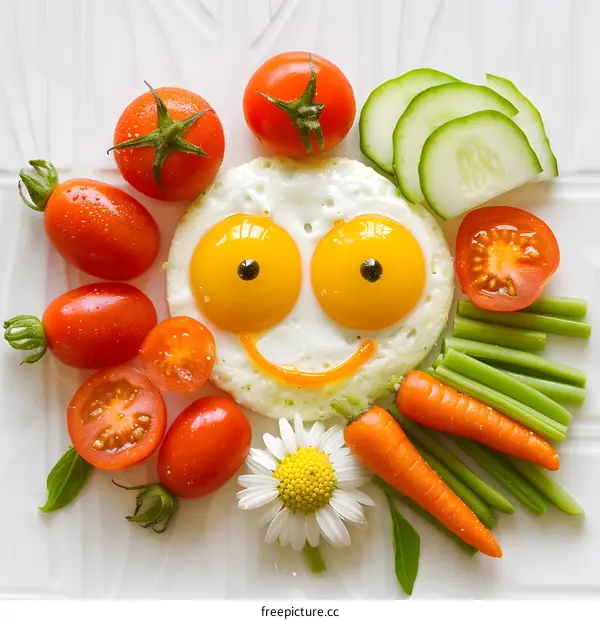 Funny and healthy breakfast