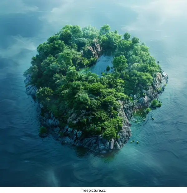 A Heart-Shaped Island Paradise