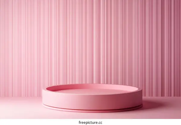 Pink Minimalist Product Display Podium