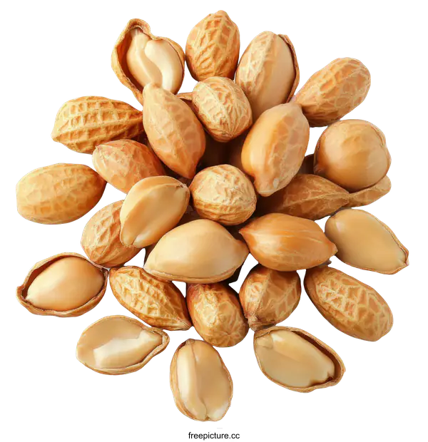 [Transparent Background PNG]Pile of Peanuts Close-up View