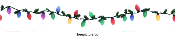 [Transparent Background PNG]Colorful Christmas Light String Decor