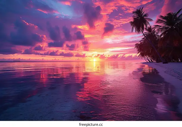 Tropical Sunset at Beach