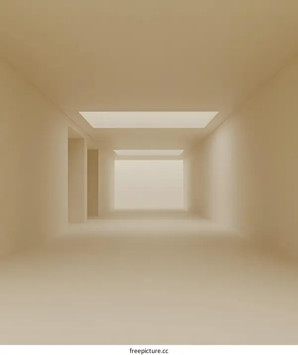 Minimalist Room with Light from Above