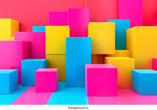 Abstract Colorful Geometric Shapes Background