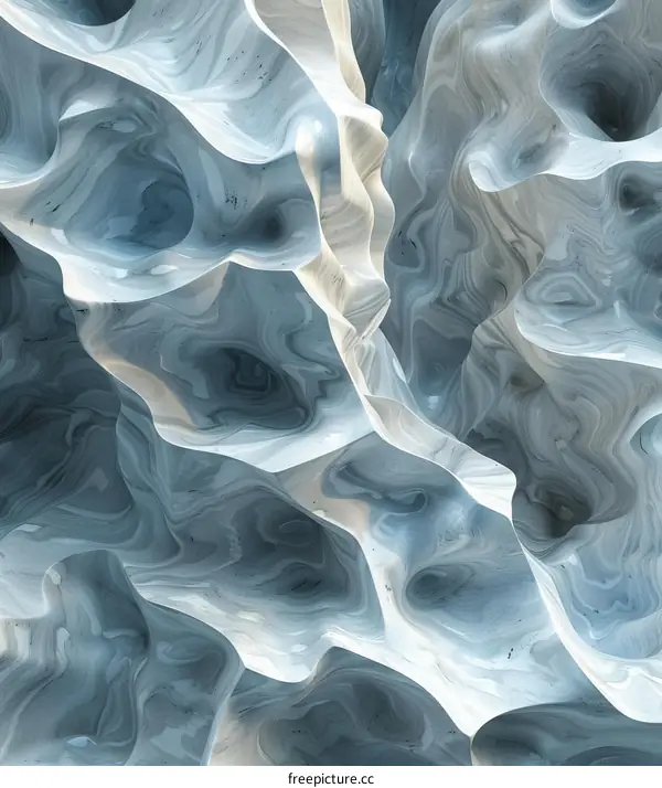 Abstract Blue Marble Design Texture Background