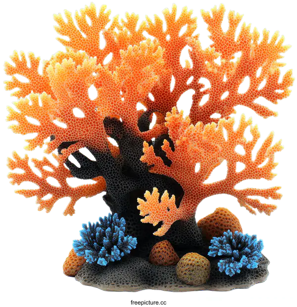 [Transparent Background PNG]Beautiful Coral Reef Aquarium Decoration