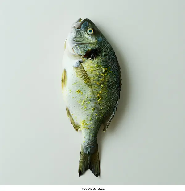 Fresh Fish on White Background