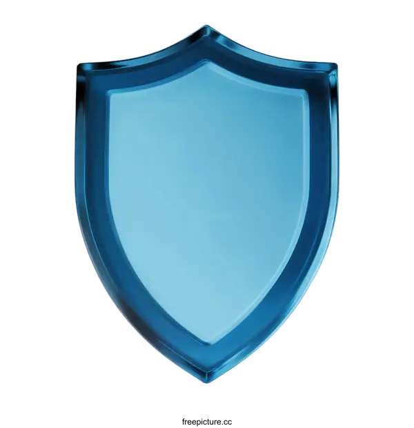 [Transparent Background PNG]Blue Shield Icon Representing Security and Protection Concept