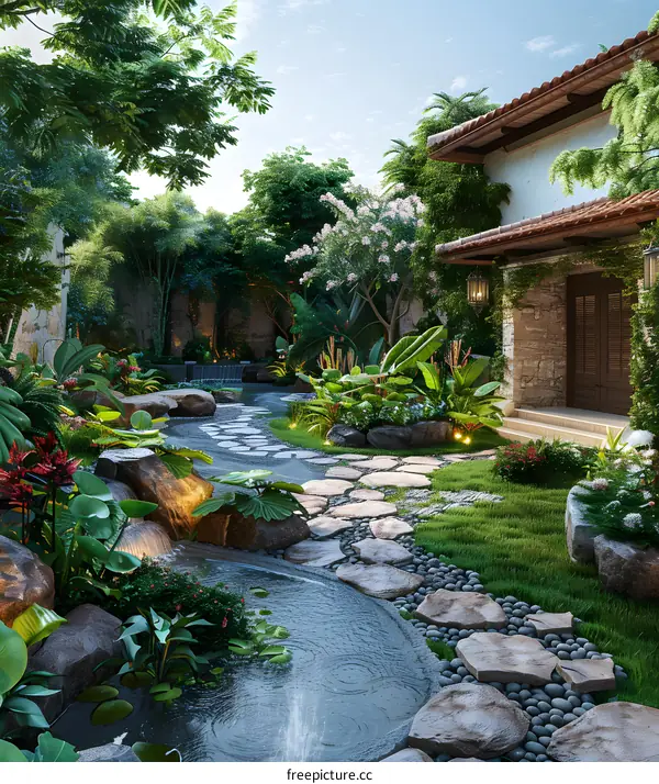 Garden landscape design renderings