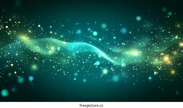 Abstract Sparkling Teal Background Design