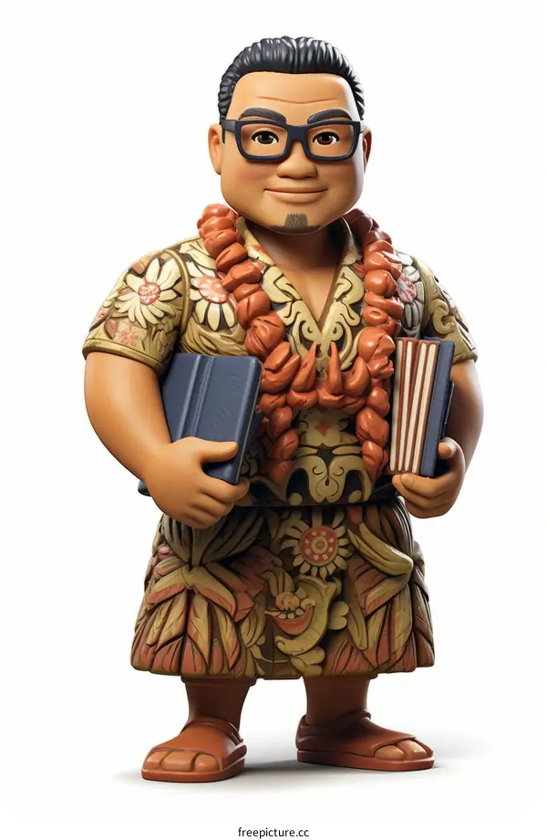 Polynesian Man Embracing Education