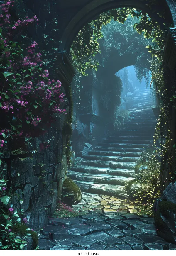 Enchanted Ruins Overgrown with Nature