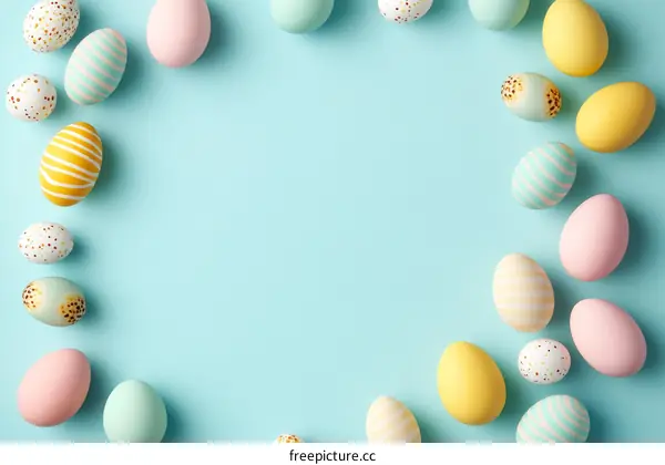Colorful Easter Eggs Frame Design