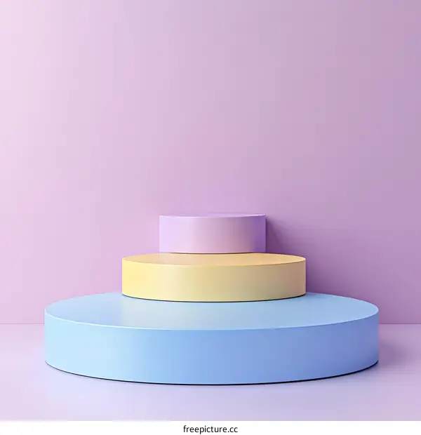 Pastel Colored Geometric Display Stand