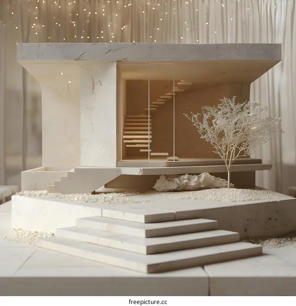 Architectural model of a modern house