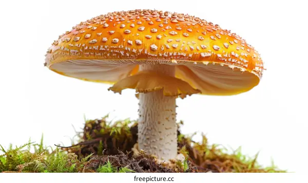 Close-up Picture of Large Amanita Muscaria Mushroom