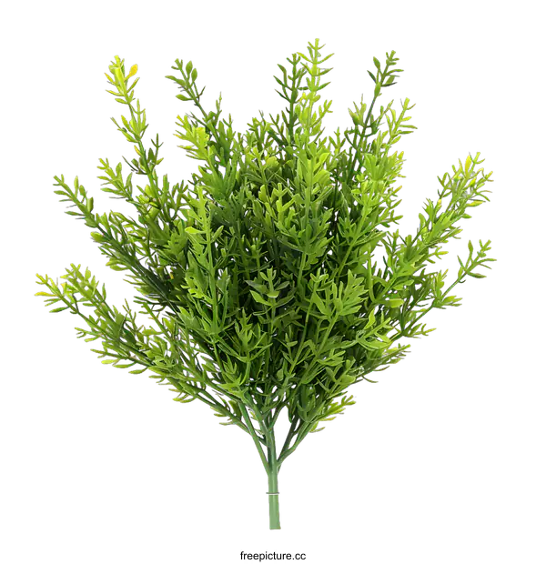 [Transparent Background PNG]Green Bush Branch Artificial Plant Isolated on White Background