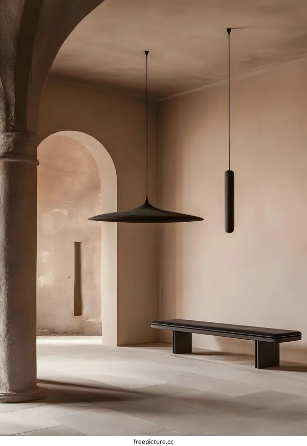 Minimalist Interior Design With Modern Light Fixtures