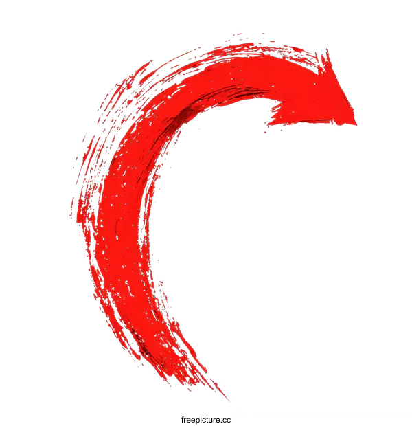 [Transparent Background PNG]Dynamic Brush Stroke Arrow Design